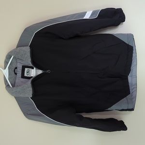 Athletic Works Lined Lightweight Jacket Boys Small 6/7 Black White